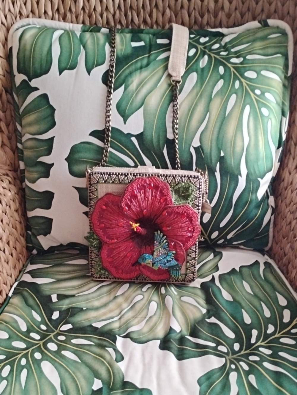 Mary Frances Straw Hummingbird Bag - Picture 4 of 6